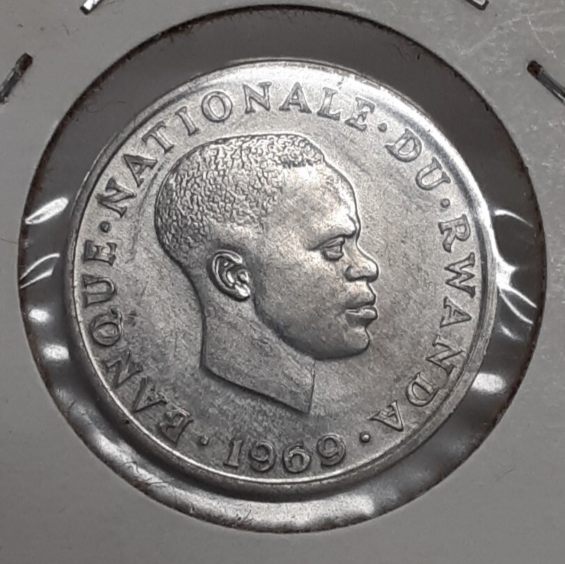1969 Rwanda One Franc Aluminum Coin - Coat of Arms UNC | eBay