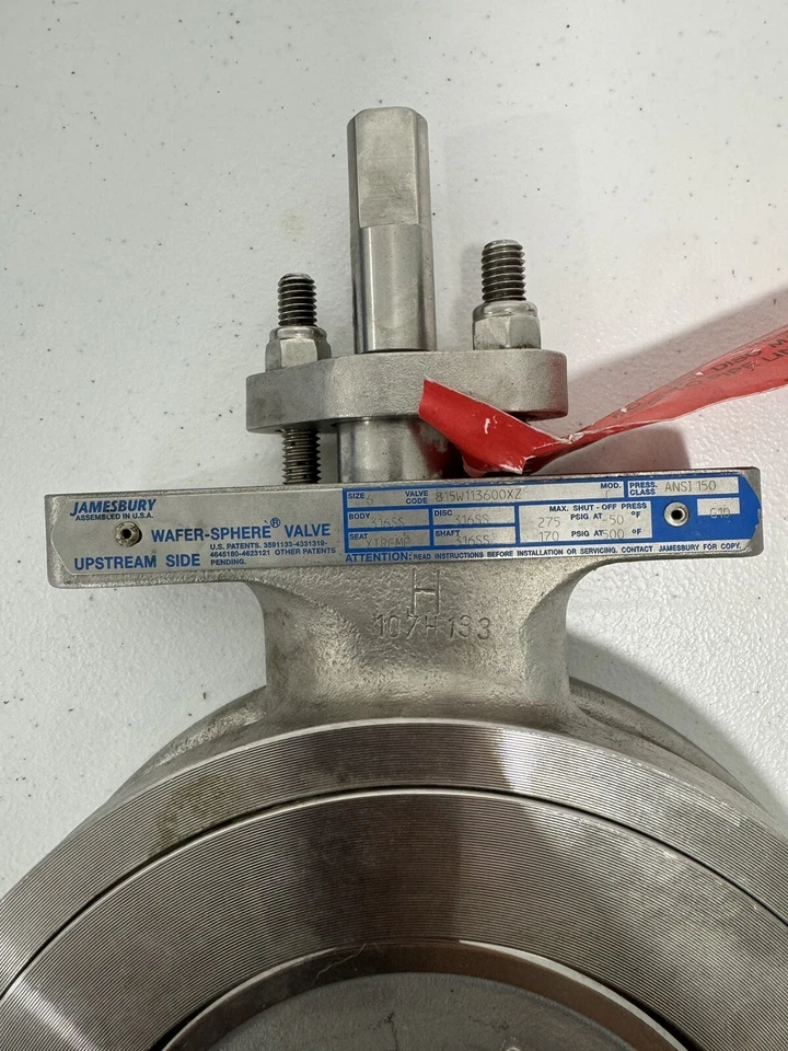 Válvula Jamesbury Wafer Sphere 815 WO modelo 815W113600XZ Foto 2 de 3