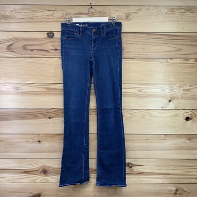 Madewell Bootlegger Jeans 27x34 33'' Inseam Low Rise Med Wash Stretch Denim B148