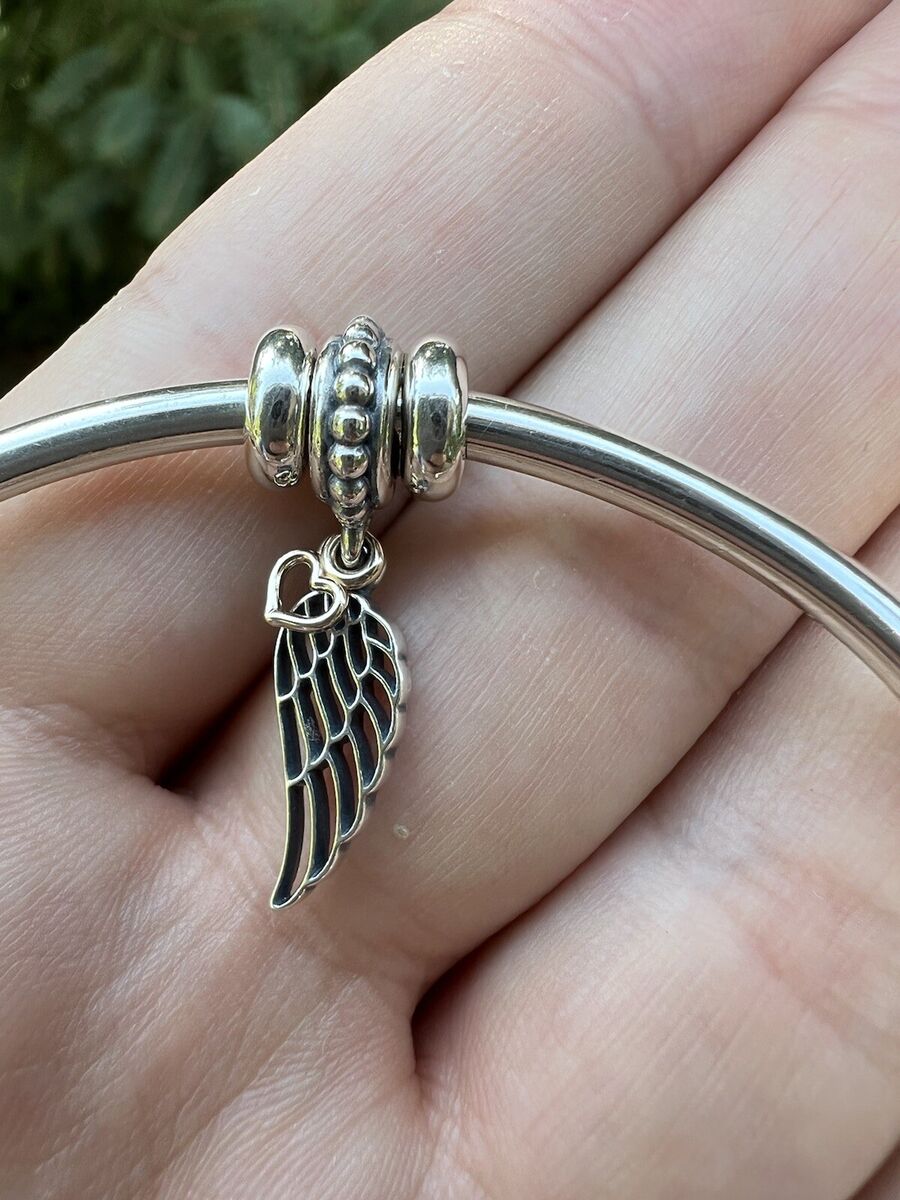 Authentic PANDORA Moment 14k 925 Silver Open Bangle Wing Authentic PANDORA Moment 14k 925 Silver Open Bangle Wing