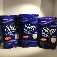 3 Packs of 12 Sleep Overs By Cuties Pull Up/Underwear Large/X Large 60-125 Lbs