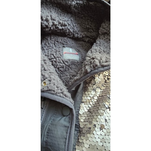New Free People Hit The Slopes Sequin Jacket Size X-Small $298 Graphite - Picture 10 of 10