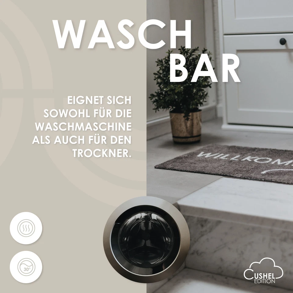 MOCAVI Cushel-Fußmatte Uni anthrazit 50 x 70cm - Bild 3 von 4