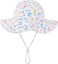 Toddler Beach Hats with UPF 50 Protective,Summer Hat with Wide Brim, 2-4 T