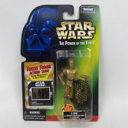 C-3PO w/ Removable Limbs & Cargo Net Star Wars POTF Freeze Frame 1997