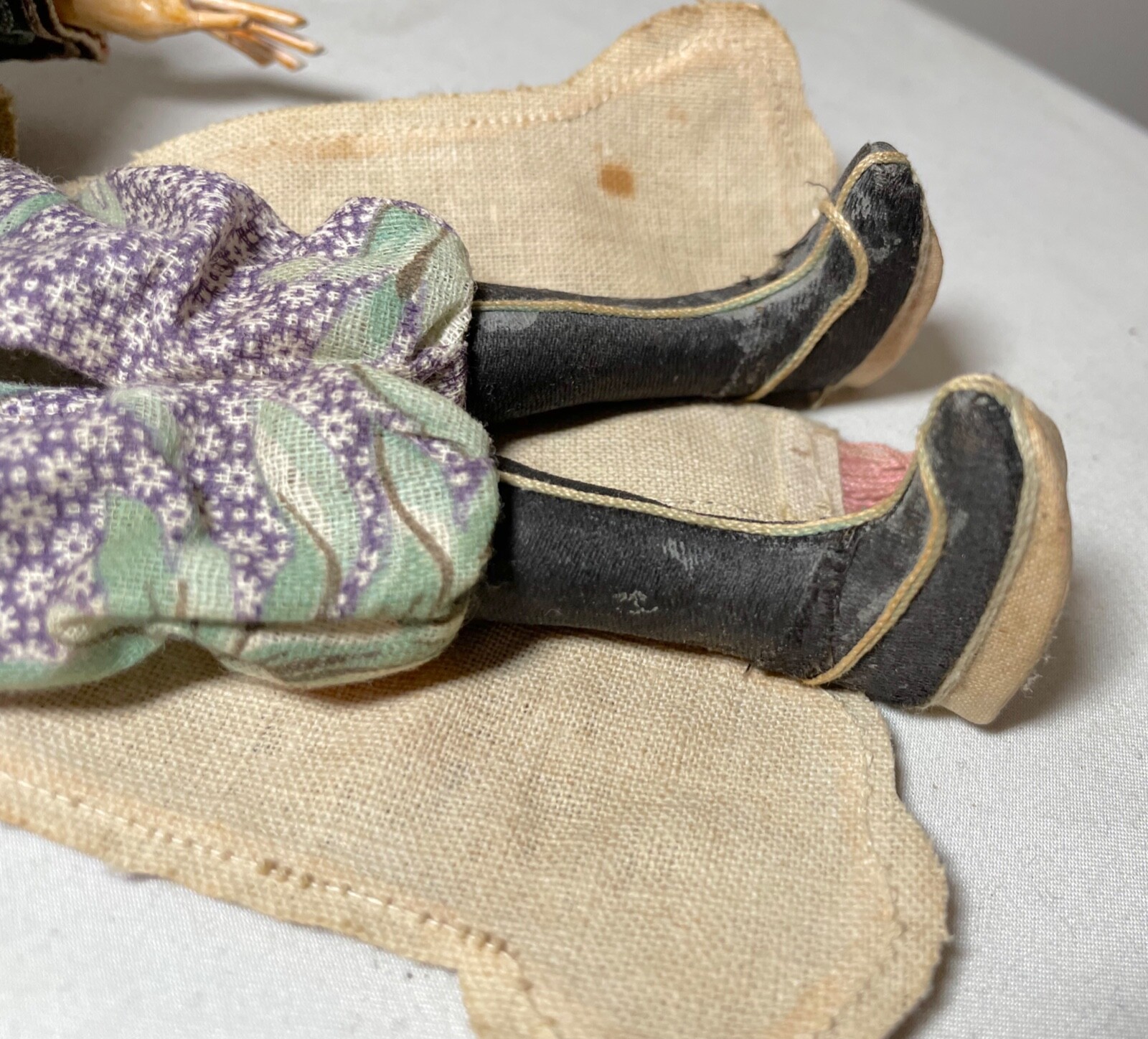 Antique Chinese Handmade Peking Opera Theatre Puppet Chaozhou Doll Qing Dynasty