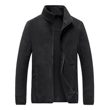 Men's Lightweight Warm Zip Up Long Sleeve Soft Polar Fleece Jacket For Fall Win