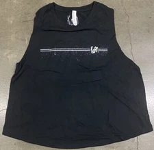 NEW Korn Stripe Logo Crop Tank Top Sz. XL 2021 CANCELLED Coachella Festival RARE
