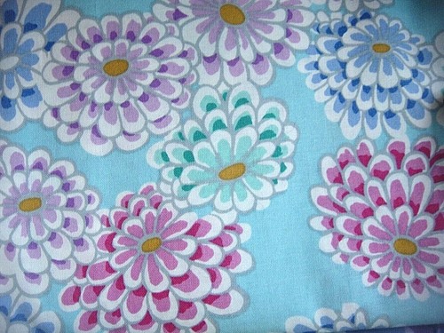 KAFFE FASSETT FABRIC - FLOATING FLOWERS GP56 - BLUE - TWO YARDS-RETIRED-OOP-HTF - Picture 3 of 3