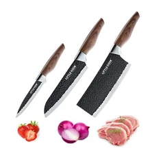 3PCS Chef Knife, Cook Chef Knife Set,7 inch Chef Knife, 7 inch Cleaver Knife