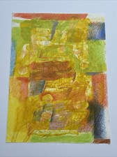 ABSTRACT PAINTING MODERNISM LISTED NOREEN LARINDE FEMINIST CUBISM RARE WOMAN