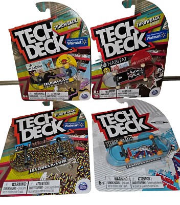 Tech Deck Lot Of 4 - Factory Sealed - New In Package Throwback & Coach Frank