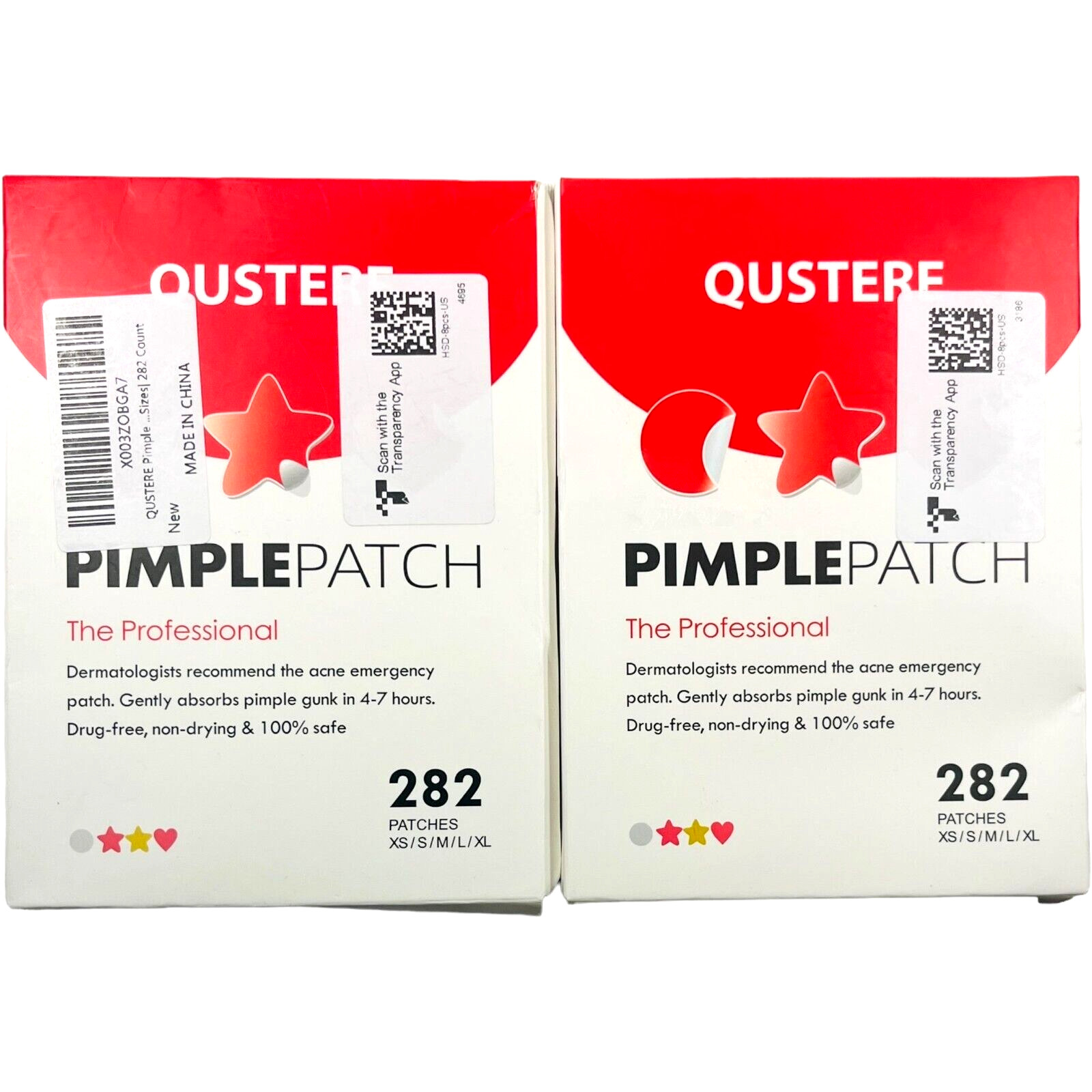 Qustere Professional Pimple Patch 282 Patches - LOT of 2 Boxes
