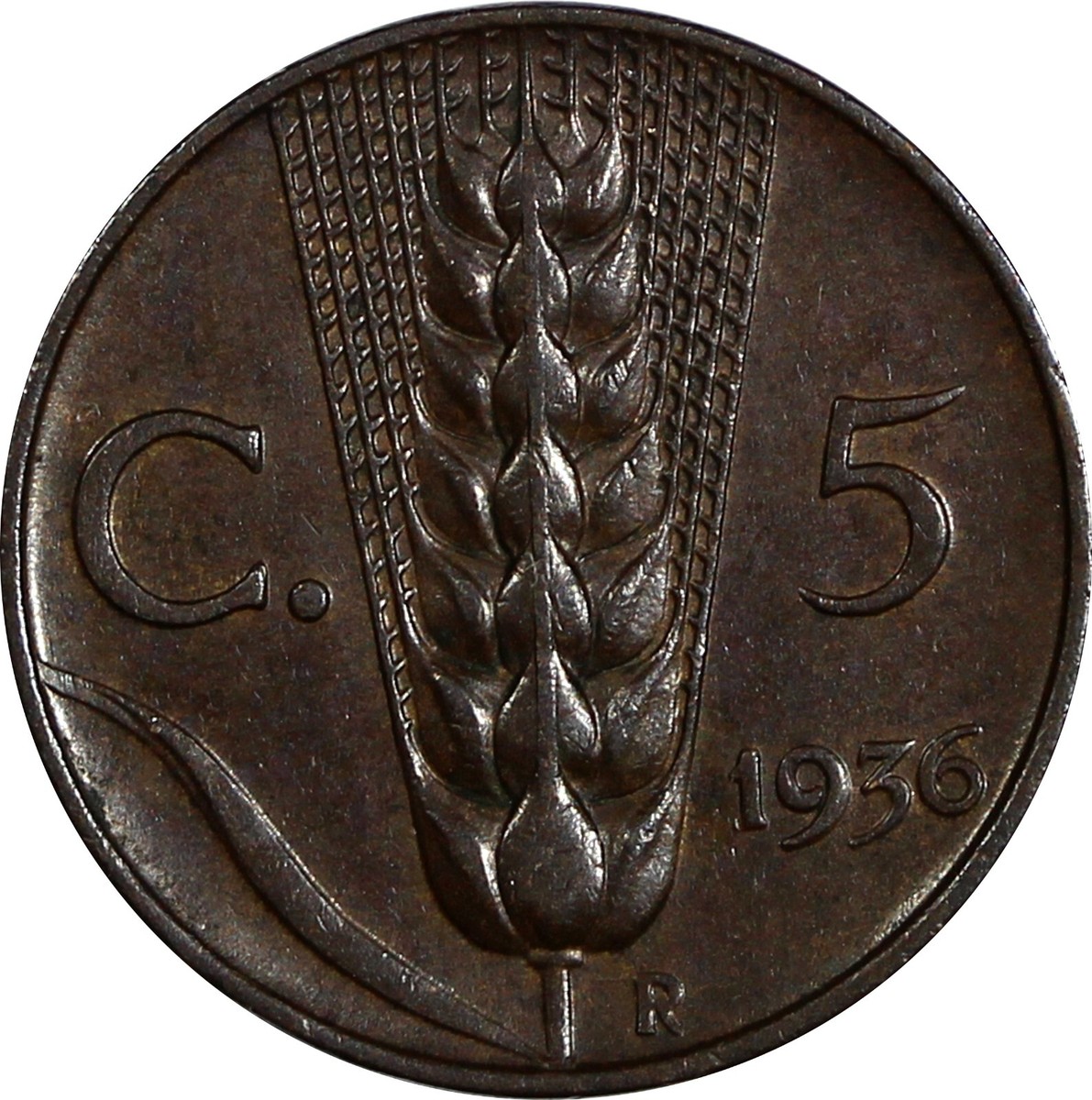 1936年イタリア 1936年 2リラ ニッケル エマヌエル3世 2 lire