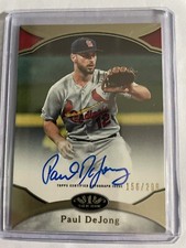 2020 Topps Tier One Prime Performers /299 Paul DeJong PPA-PD On Card Auto