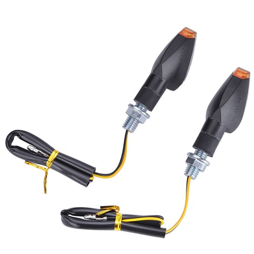 2x Motorcycle LED Turn Signal Light Amber Indicators Blinker Lamp Amber Light - Imagen 4 de 11