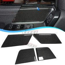 F150 Real Carbon Inner Four Door Armrest Panel Decor For Ford F-150 Raptor R 21+