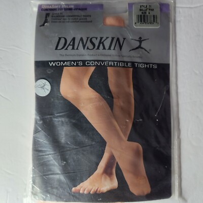 Danskin 71 Backseam Convertible Tights  SIZE A Semi-Opaque Ballet Pjnk