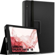 For Samsung Galaxy Tab S8+ Case Leather Folio Stand Cover SM-X800 SM-X806