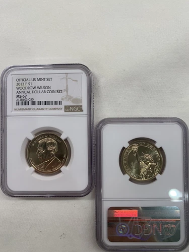 2013-P WOODROW WILSON ANNUAL DOLLAR SET NGC MS67