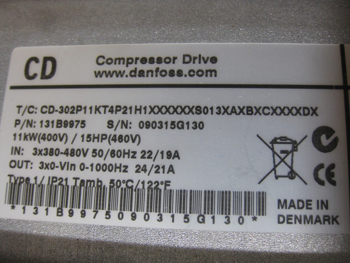 Danfoss CD-302P11KT4P21H1XXXXXXS013XAXBXCXXXXDX Compressor Drive