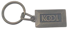 Vintage 1970s Textured Brass Kool Cigarettes Advertising Keychain Key Fob Chain
