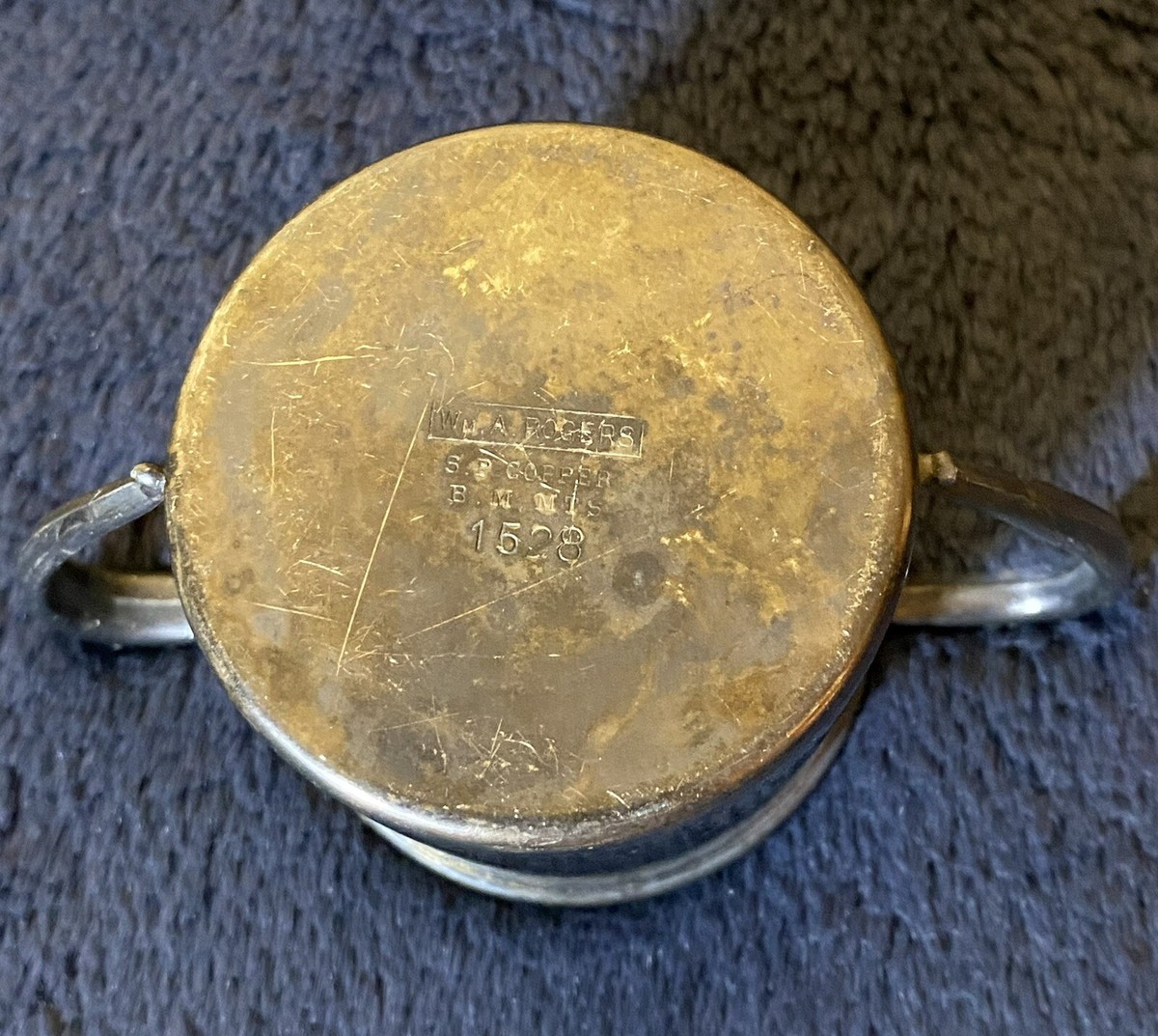William A. Rogers #1528 Silver Plate Copper Double Handle Cup | eBay