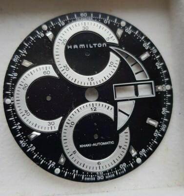 HAMILTON Zifferblatt Schwarz Khaki Automatic Field King H64656351 Neu 33mm