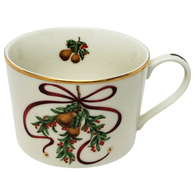 Royal Gallery - Queensberry - Flat Cup(s) - Christmas Holly & Ribbons - Japan