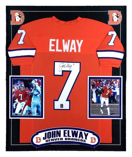 John Elway Autographed Framed Jerseys