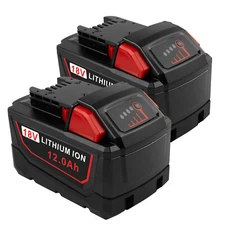 2-PACK 12.0Ah For Milwaukee For M18 18V Extended Capacity Battery 48-11-1860 NEW