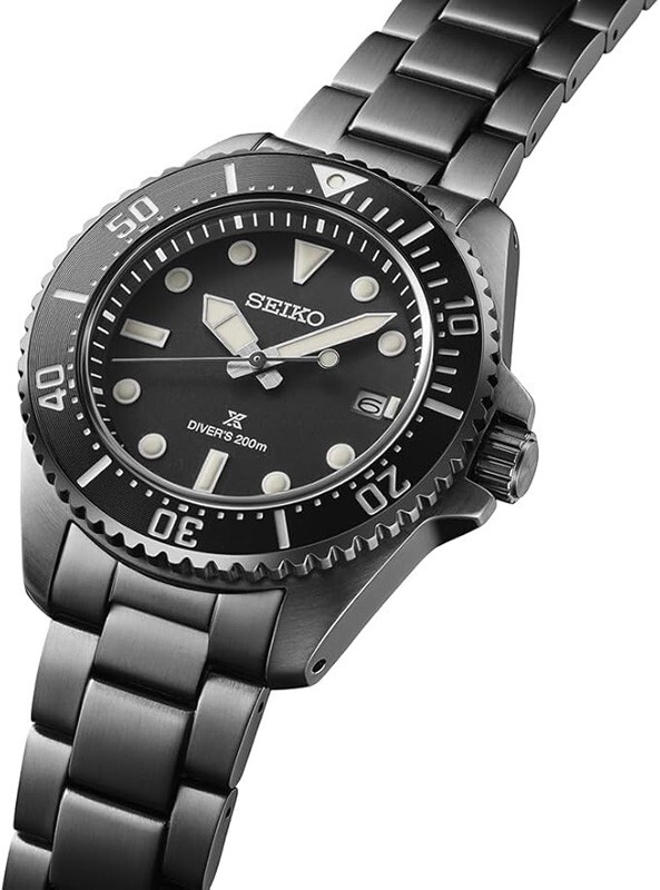 Seiko Prospex SBDJ065 Black Diver Scuba 200m Solar Sapphire