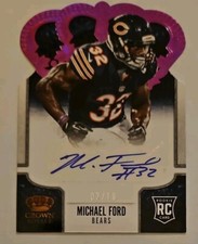 2013 Crown Royale Rookie Signatures Purple #173 Michael Ford RC Auto /10 Bears