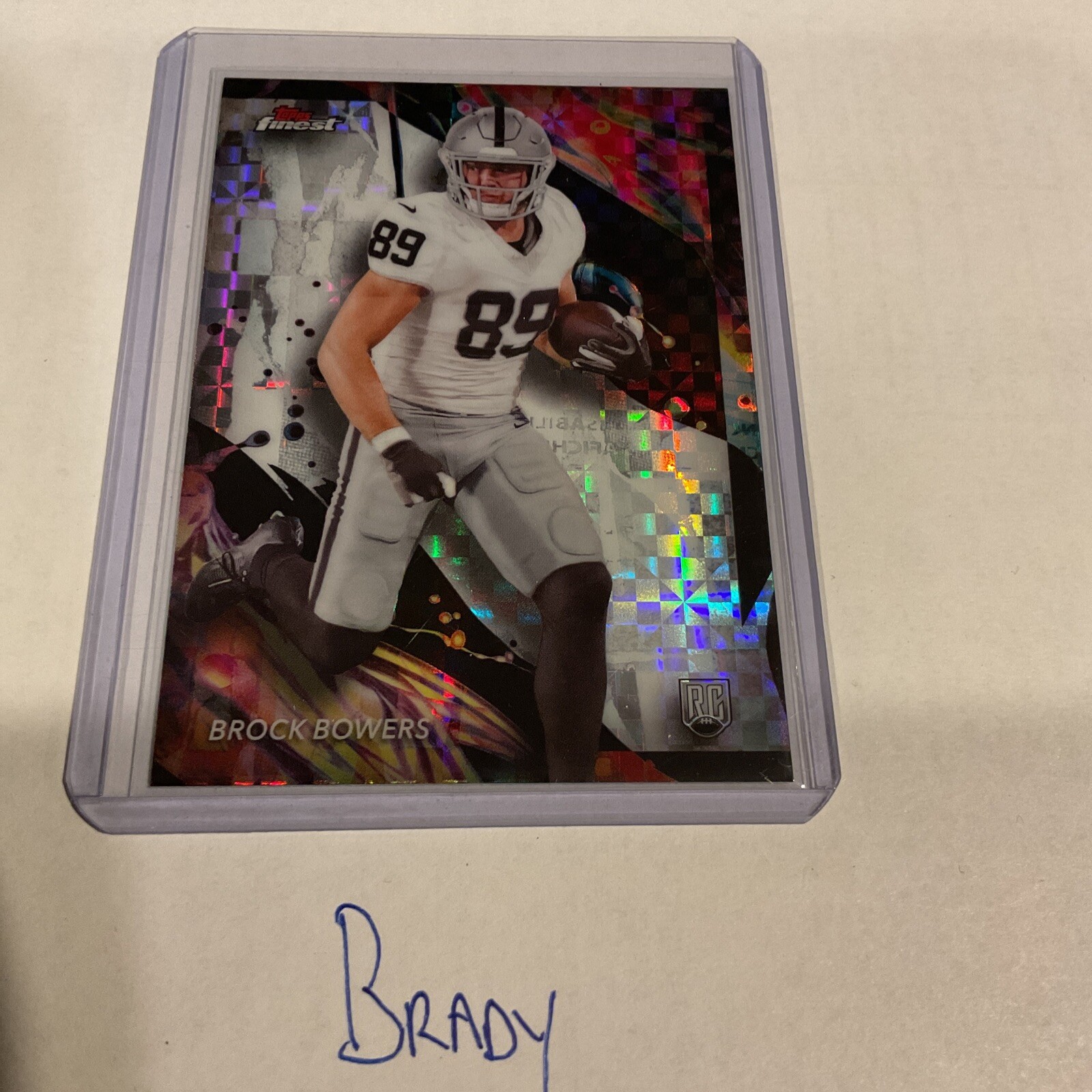 2024 Topps Finest - Uncommon Brock Bowers #182 Checkerboard Refractor (RC)