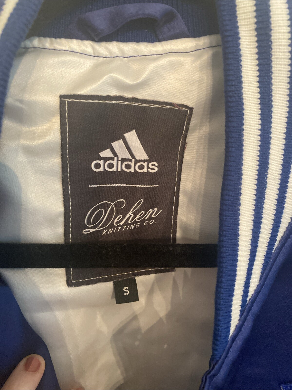 Adidas X Dehen Knitting CO. Men's Bomber Jacket Satin Embroidery Sz S thumbnail 2