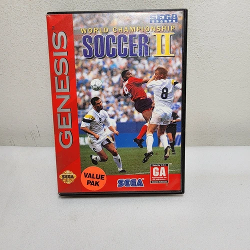 World Championship Soccer II (Sega Genesis, 1994) Original Box,** UNTESTED