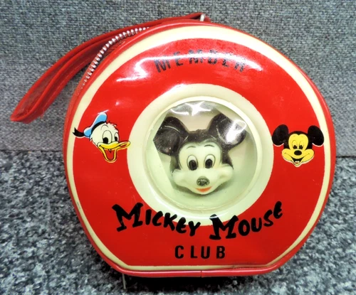 Vintage Walt Disney Product Mickey Mouse Club Zip Bag w Strap Donald Duck