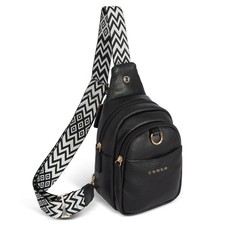 Anti Theft Sling Purse for ,Vegan Leather Crossbody Purse with Adjustable Wid...