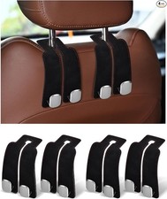 Headrest Hooks for Car, 4 Pack Car Seat Back Organizer Storage Hook, Black-4Pack