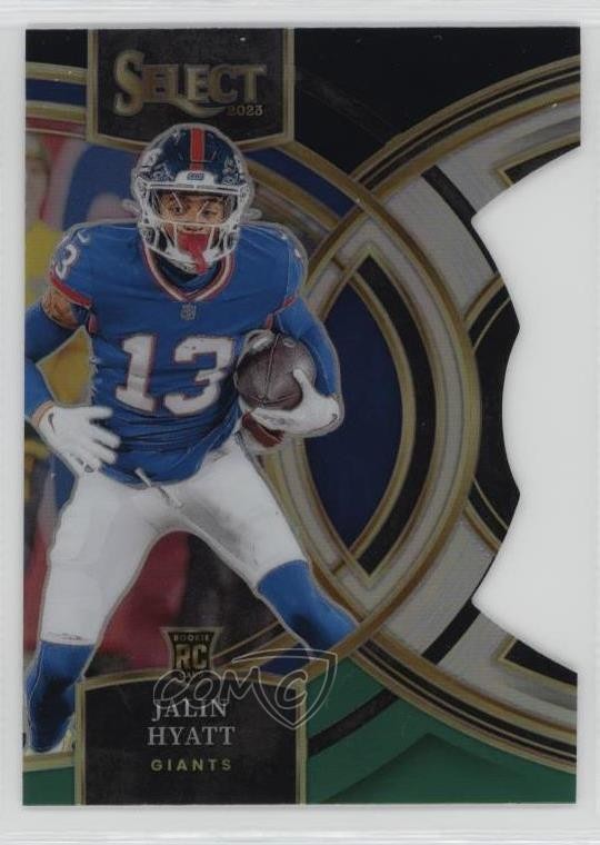 2023 Select Premier Level Black & Green Prizm Die-Cut Jalin Hyatt Rookie RC 1o8k