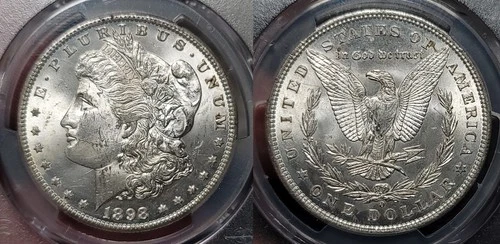 1898-O Morgan Silver Dollar $1 PCGS MS63 New Orleans Mint