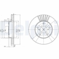 2X Delphi Bremsscheibe BG3856 FüR Toyota RAV 2 ZCA25_ ZCA26_ ZCA25W ZCA26W 4WD