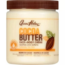 2 Pack Queen Helene Cocoa Butter Crème Face  Body Lotion for Dry Skin 15 Oz Ea