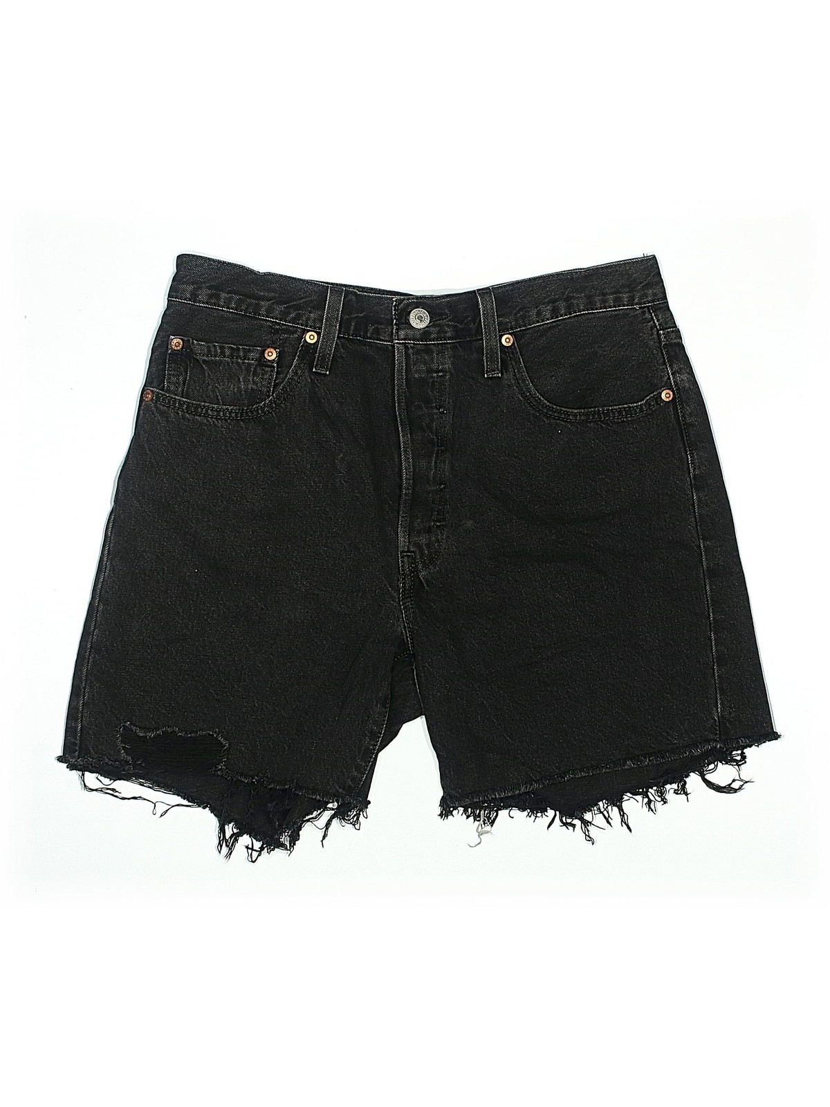 Levi's Women Black Denim Shorts 31W