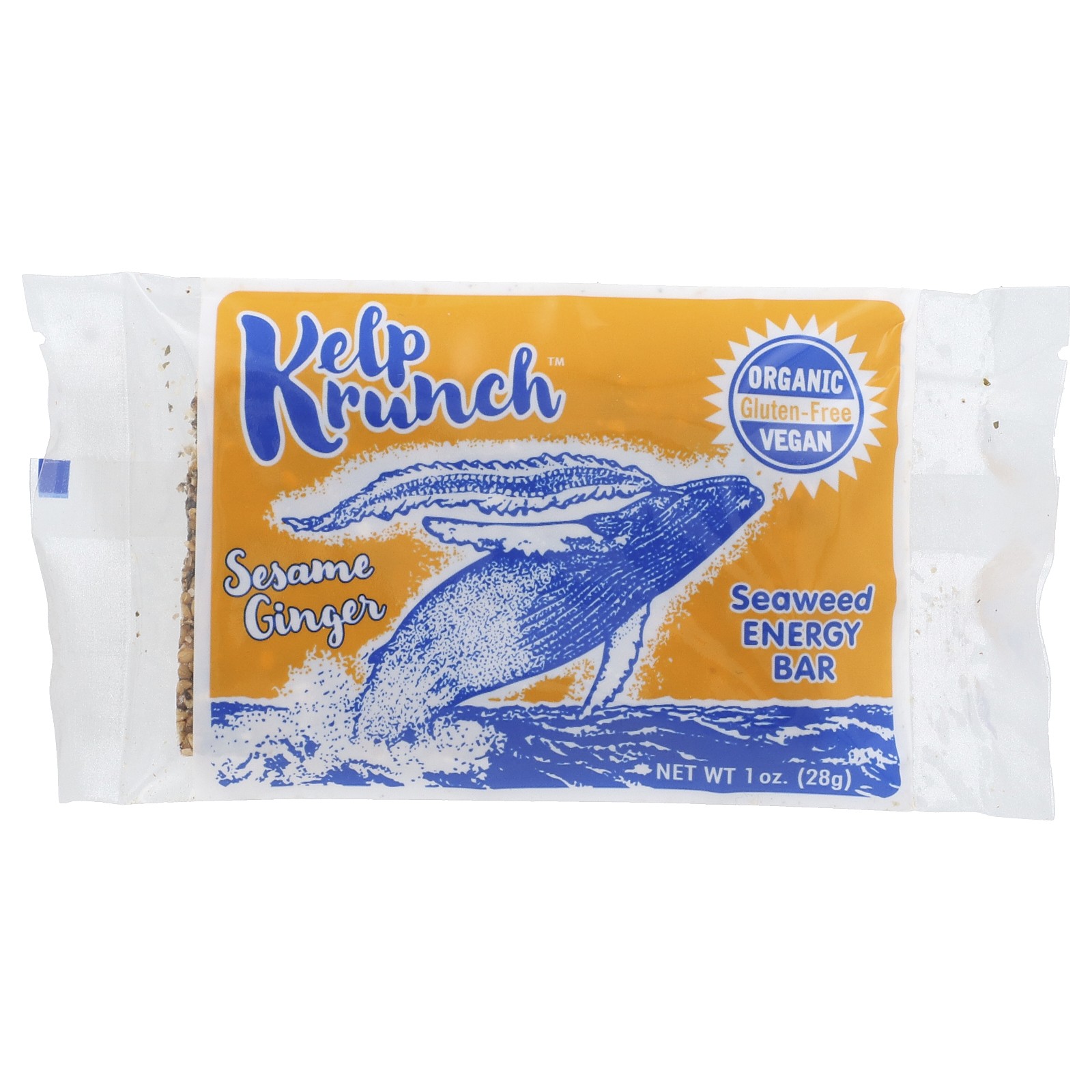 Крунч из ламинарии, энергетический батончик из морских водорослей, имбирь с кунжутом, 1 унция (28 г)
