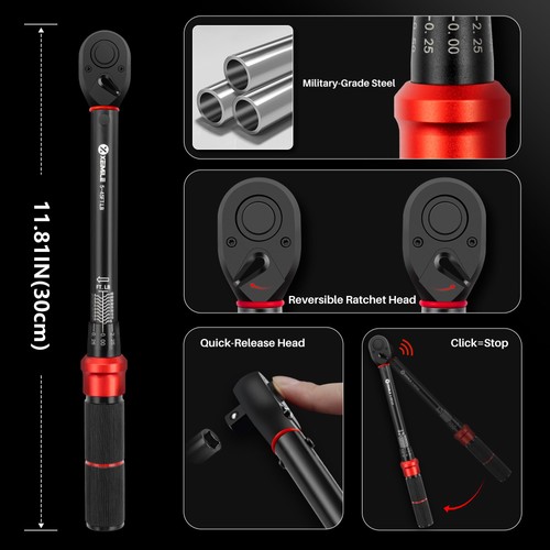3/8-Inch Drive Click Torque Wrench - 5-45 Ft-Lb/6.8-61Nm, Dual-Direction Adju... - Picture 3 of 6