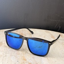 Rocky Mens Sunglasses Spy Optics Black Frame Blue Lenses RK - 019050 Rectangle