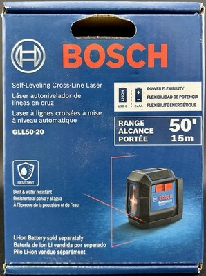 Bosch GLL50-20GL Self-Leveling Cross-Line Laser w/ Li-ion Battery BRAND NEW