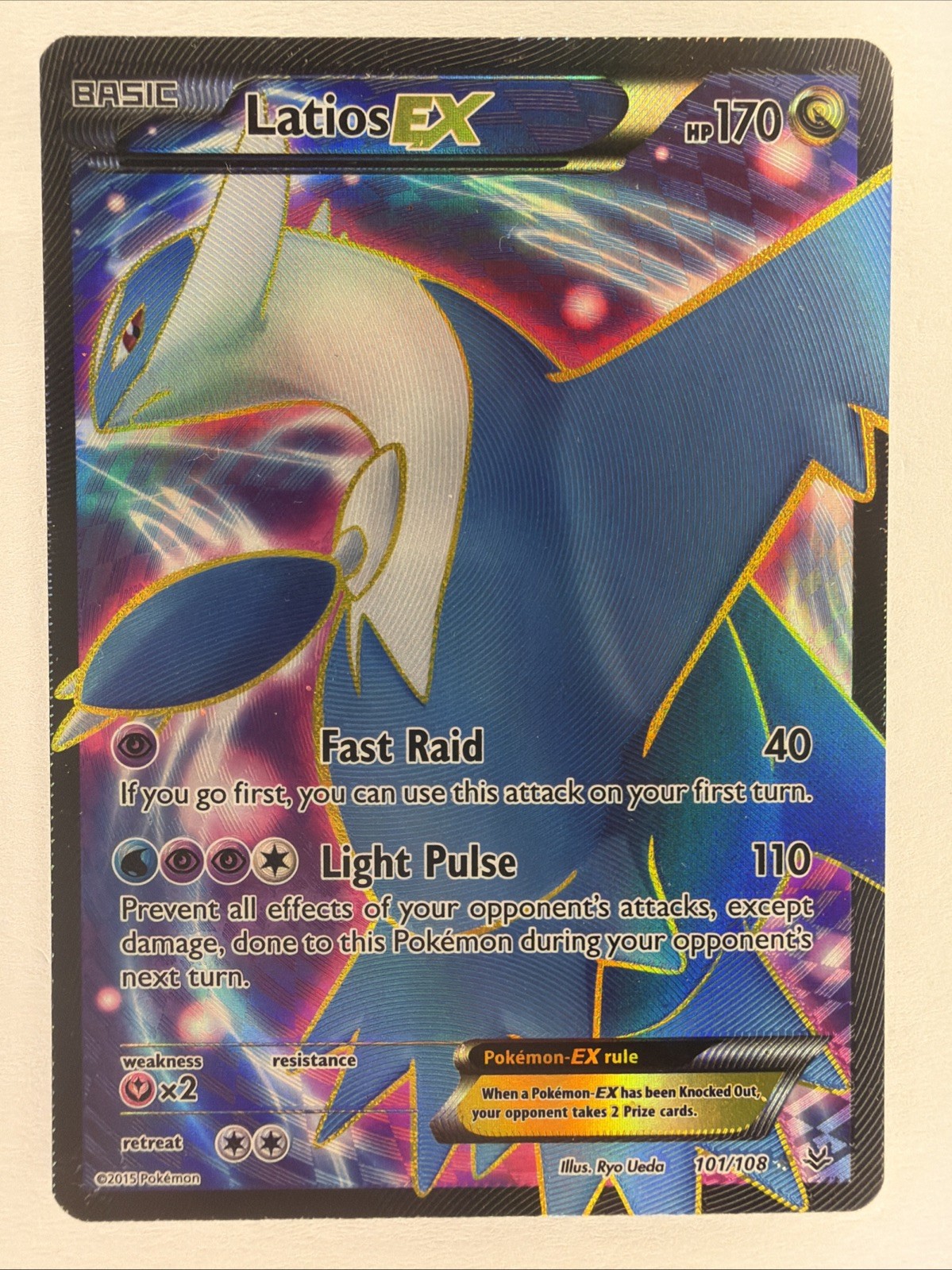 Latios EX (Full Art) 101/108 XY - Roaring Skies Ultra Rare LP 