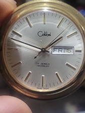 Vintage Colibri 17 Jewel Incabloc Mechanical Pocket Watch / Working